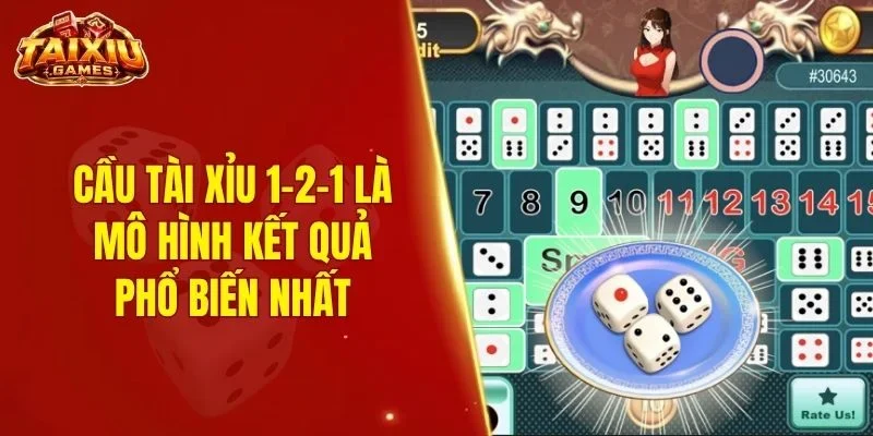 Cầu tài xỉu 1-2-1 là mô hình kết quả phổ biến nhất